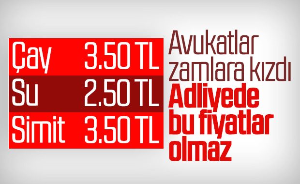 İstanbul Anadolu Adliyesi’nde gelen son zamlarla birlikte kafeterya ve çay