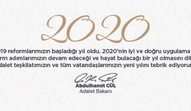 Adalet Bakanı Abdülhamit GÜL’den Yeni Yıl Mesajı