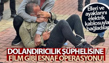 Antalya’da Esnaf, Dolandırıcılık Yapan Şahsın Ellerini Kabloyla Bağladı