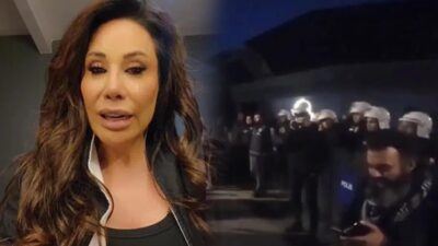 İsrail asıllı Şarkıcı Linet konser vereceği alana gelip kendisini protesto